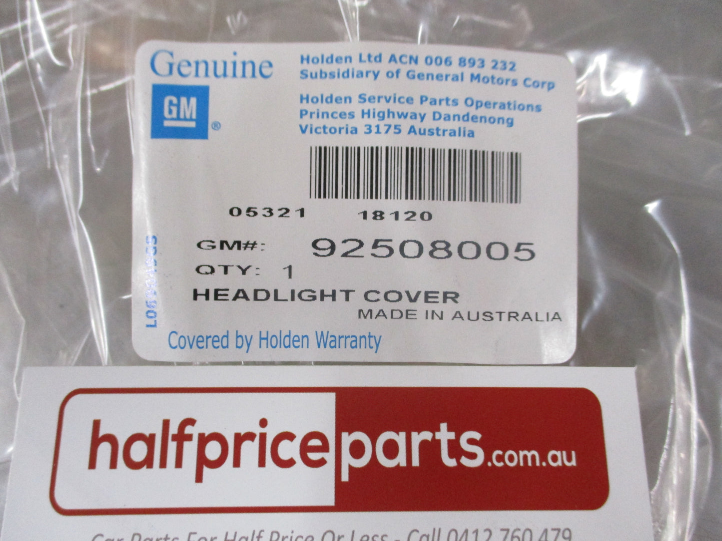Holden Acadia Genuine Head Light Protector Kit New Part