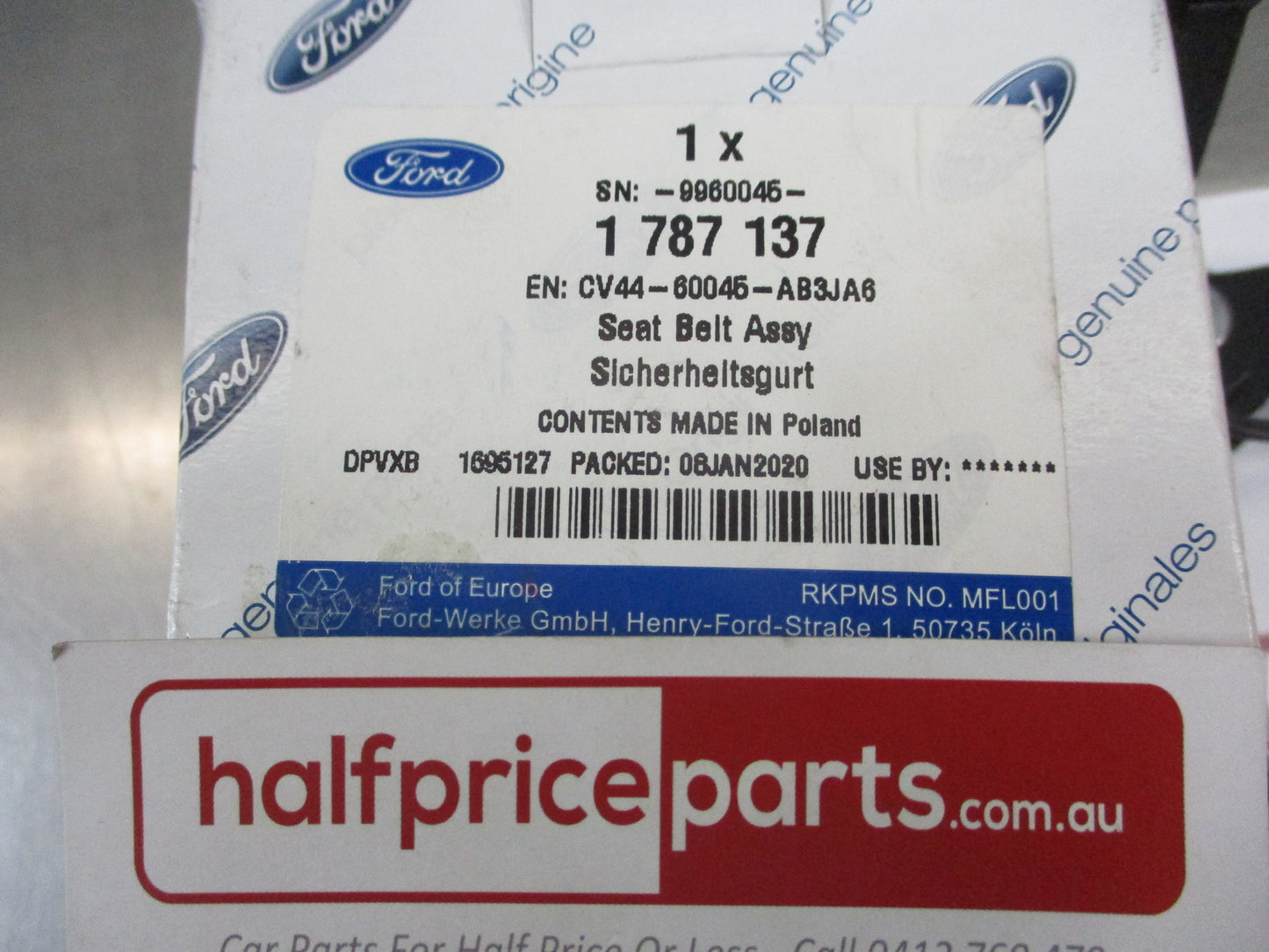 Ford Kuga MK2 Genuine Left Hand Rear Seat Belt Buckle Assembly New Part