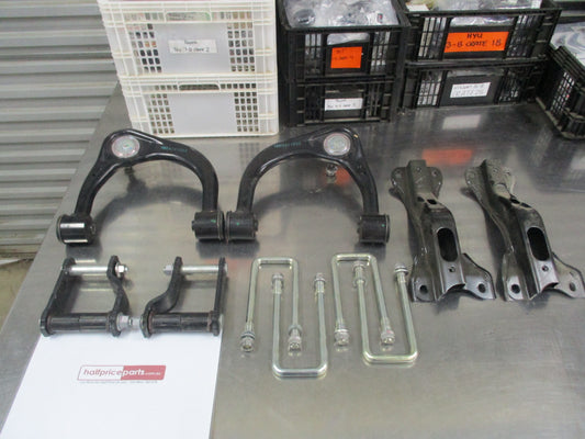 Toyota N80 Hilux Genuine Front Upper Control Arms / Rear Leaf Spring Shackles And U-Bolts Used Part VGC