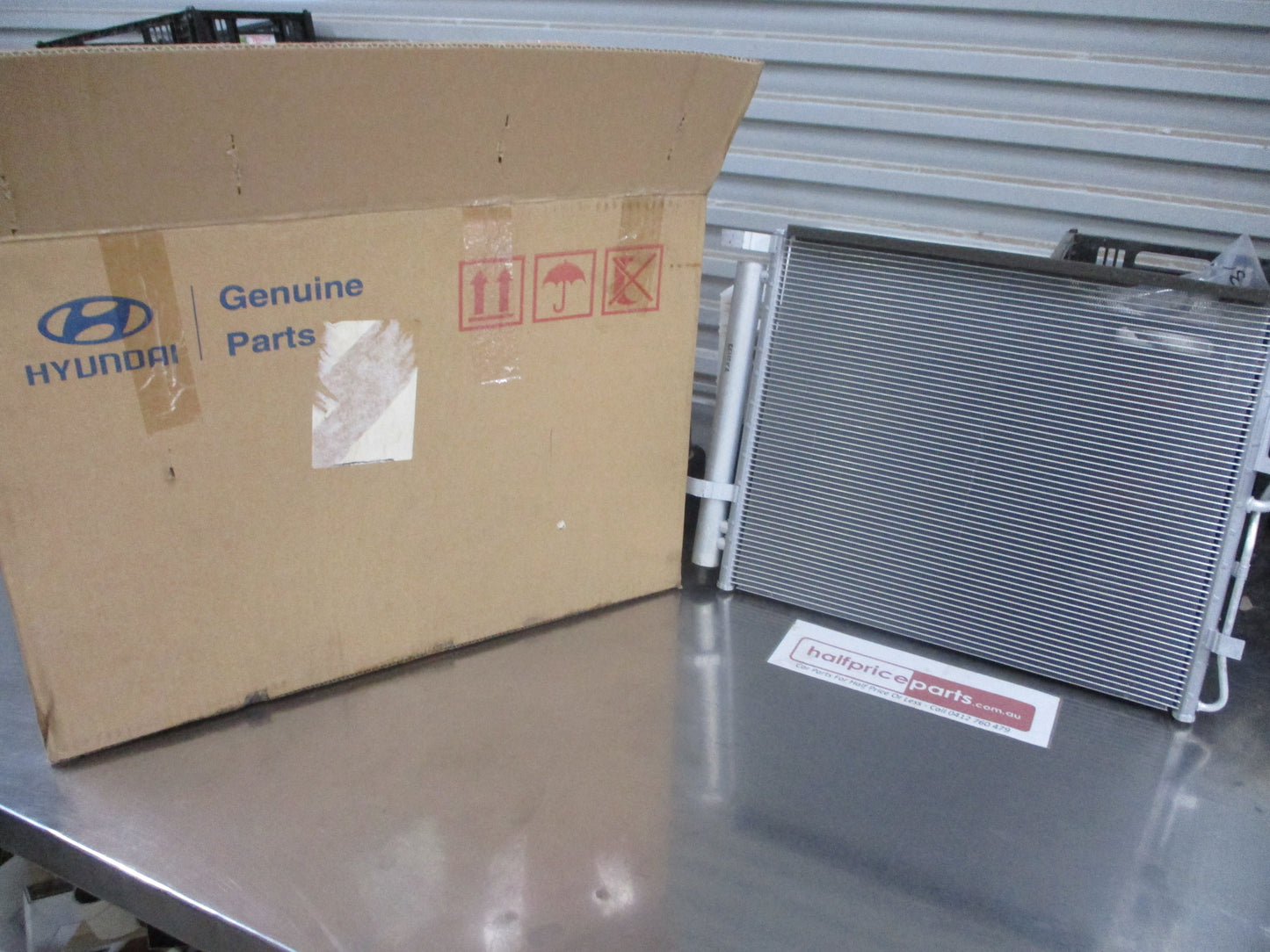 Hyundai Santa Fe Genuine A/C Condenser Radiator Cooler Assembly New Part