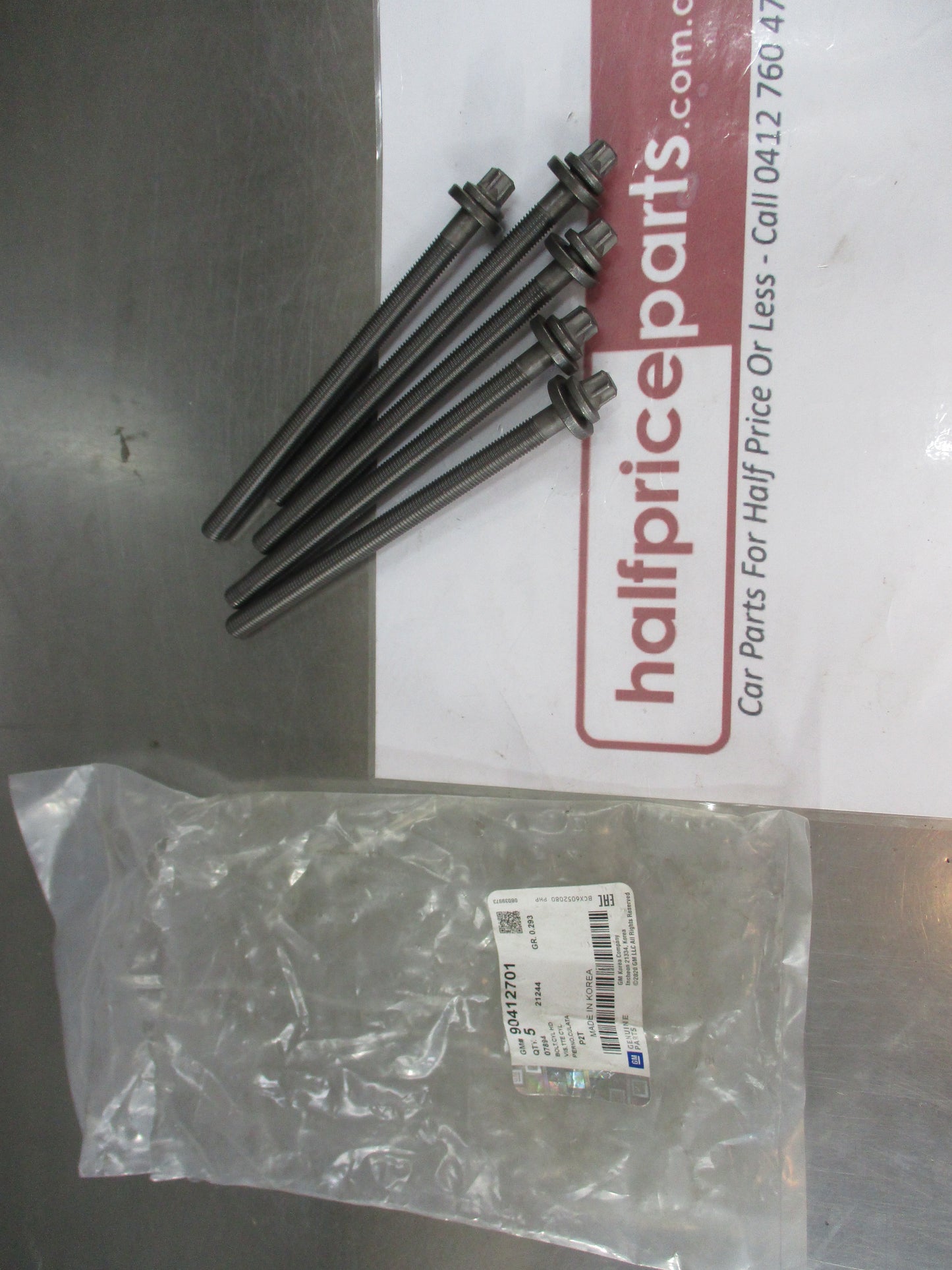 Holden Barina-Cruze-Spark Genuine Set 5 Cylinder Head Bolts New Part
