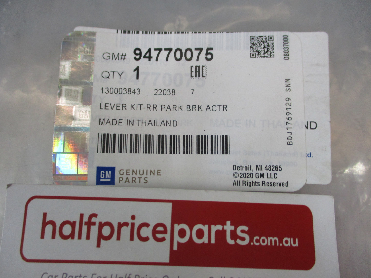 Holden Trailblazer Genuine Left Hand Rear Parling Brake Lever Kit New Part