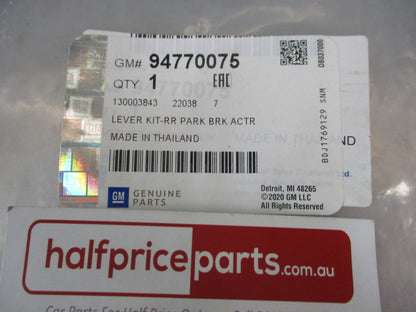 Holden Trailblazer Genuine Left Hand Rear Parling Brake Lever Kit New Part