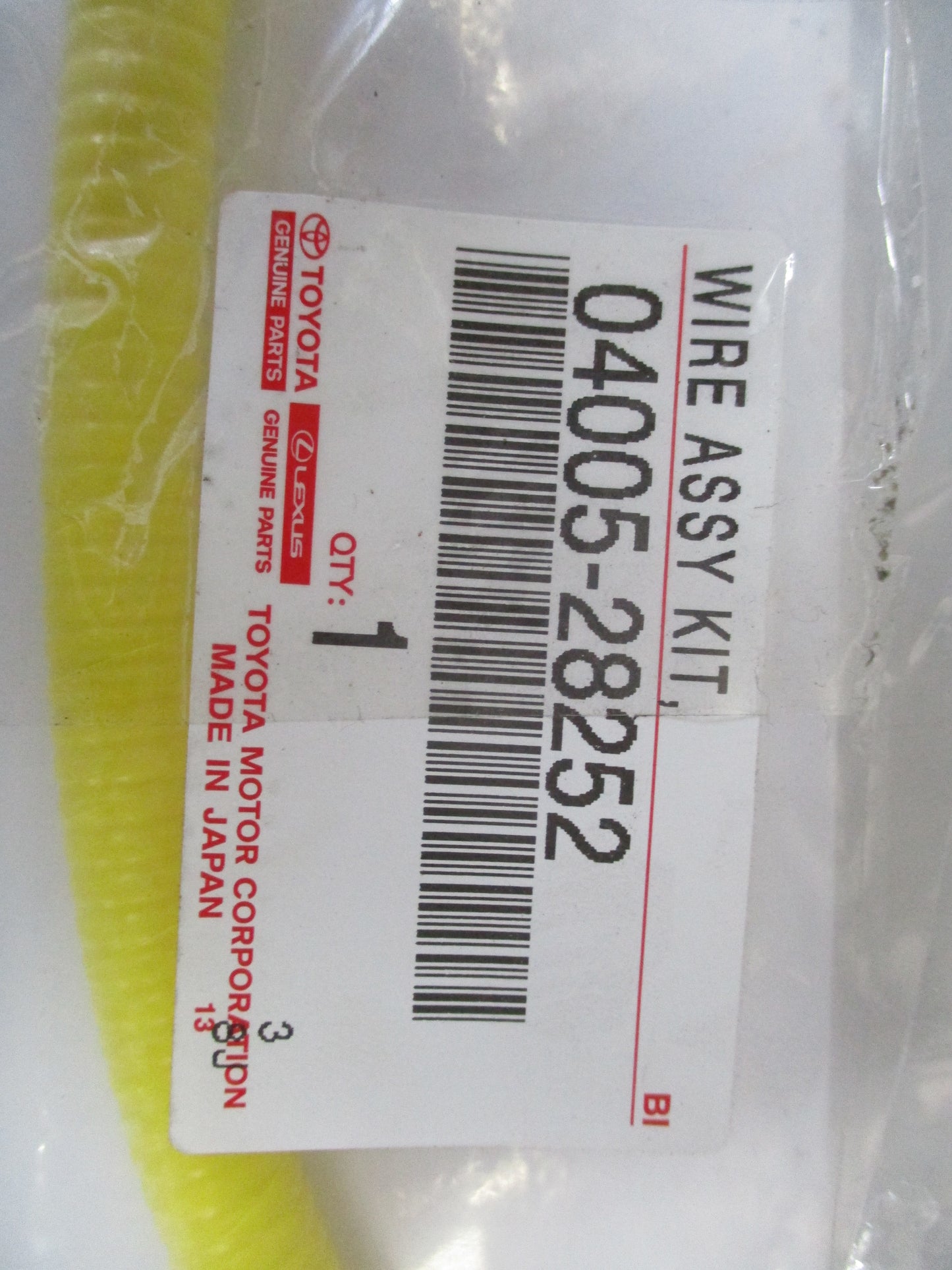 Toyota Yaris Genuine Air Bag Wire Assy Kit New Part