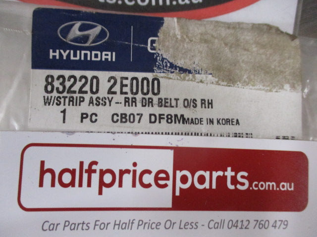 Hyundai Tucson Genuine Right Hand Rear Window Belt Weatherstrip New Part