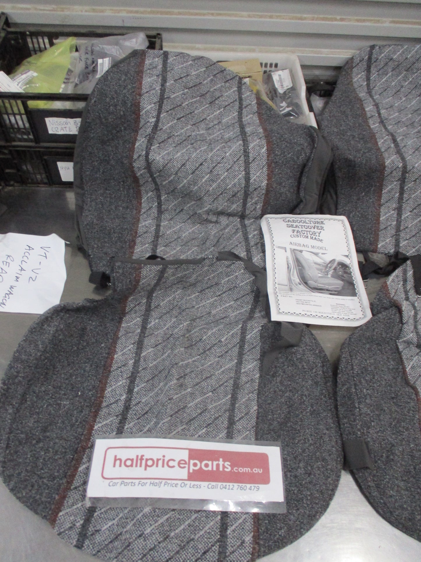 Holden Vectra ZC Front Seat Covers Suits Seat Mounted Air Bags New Part