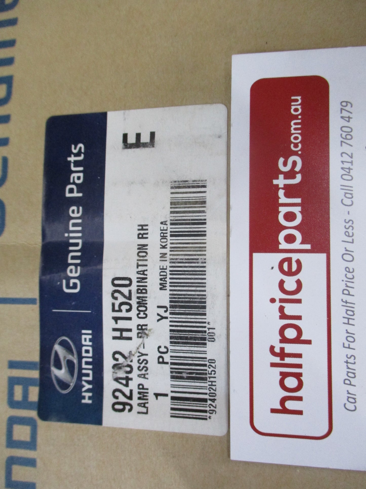 Hyundai Terracan Genuine Right Hand Rear Tail Light NOS New Part