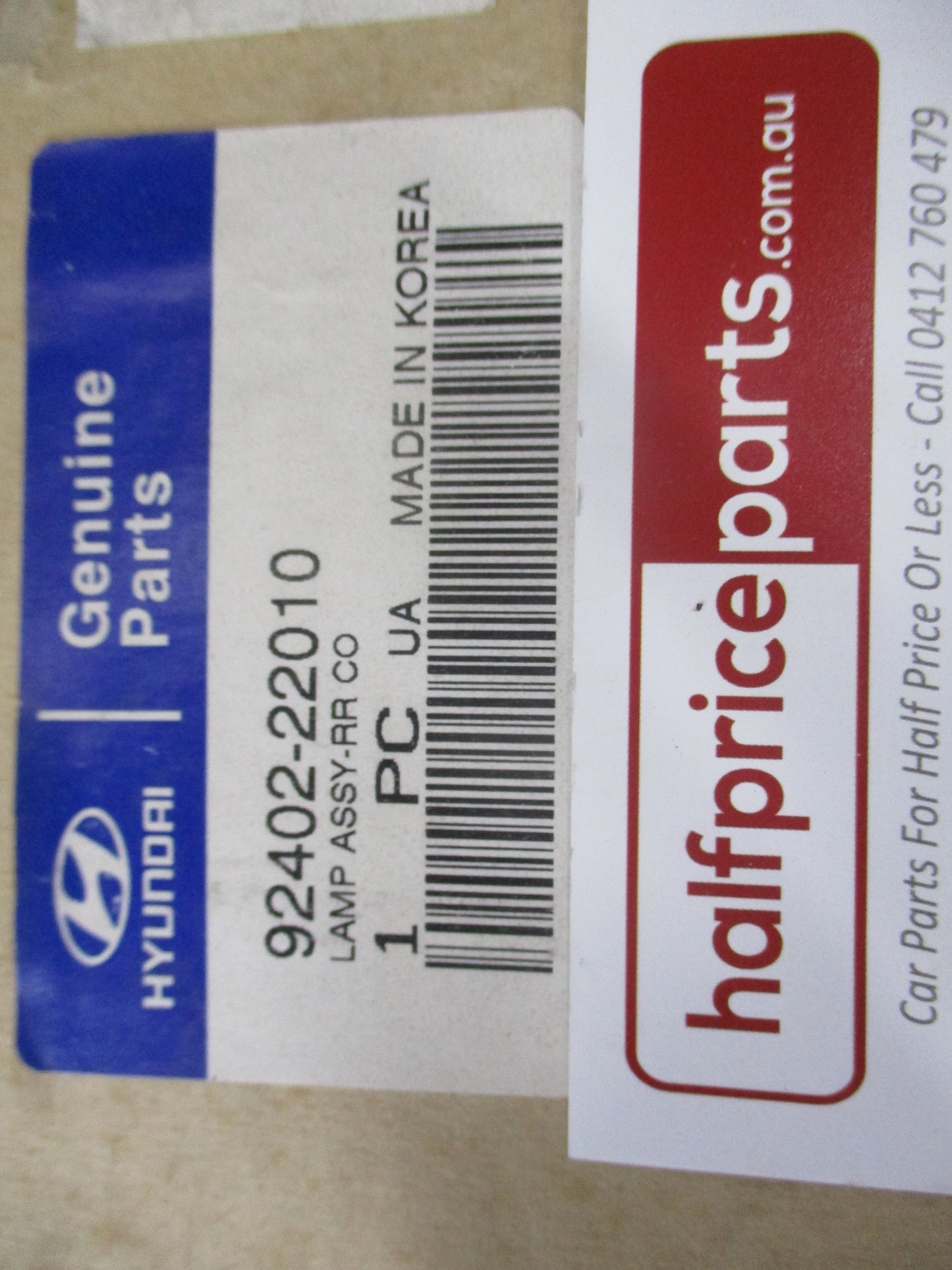Hyundai Accent Genuine Right Hand Tail Light (Drivers) New Part