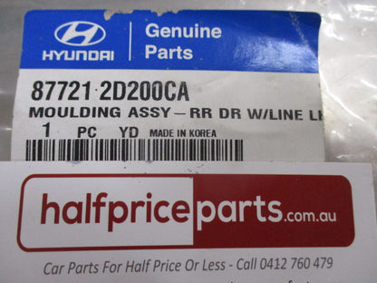 Hyundai Elantra Genuine Left Hand Rear Door Moulding New Part