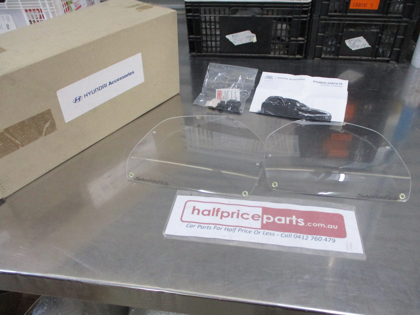 Hyundai Tm Santa Fe Genuine Headlight Protector Set With Fitting Kit New Part