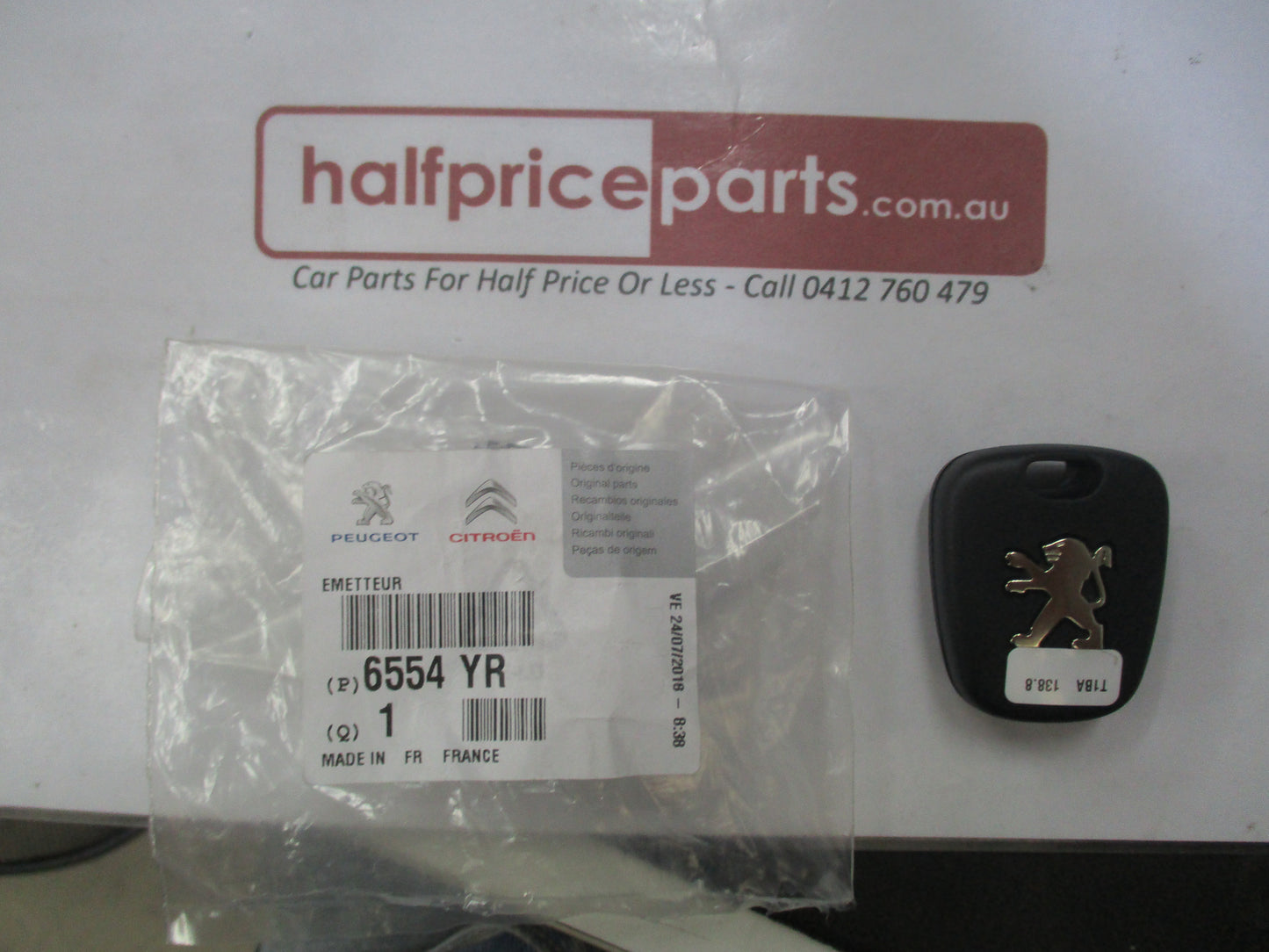 Peugeot 206 Genuine 2 Button Remote Fob New Part