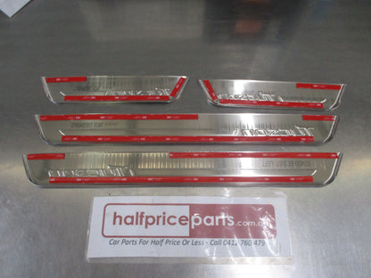 Hyundai Tucson Genuine Stainless Steel Entry Door Guard Set (Scuff Plate Set) New Part