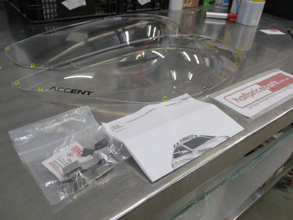 Hyundai Accent Genuine Headlight Protector Pair (With Fitting Kit) New Part