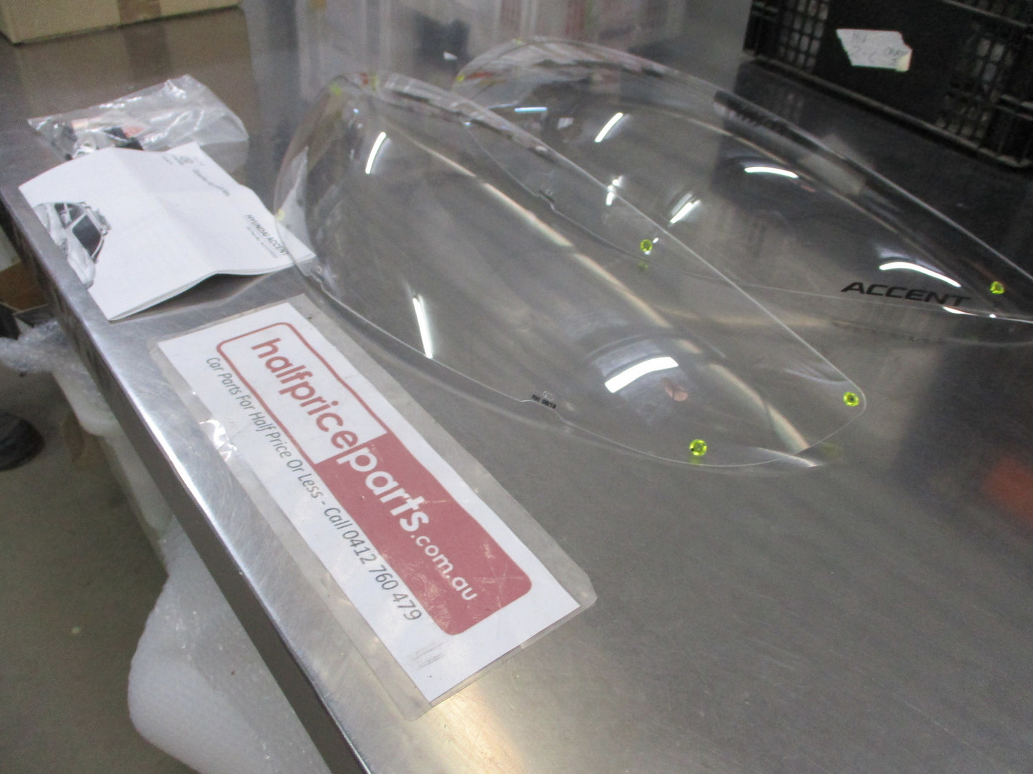Hyundai Accent Genuine Headlight Protector Pair (With Fitting Kit) New Part