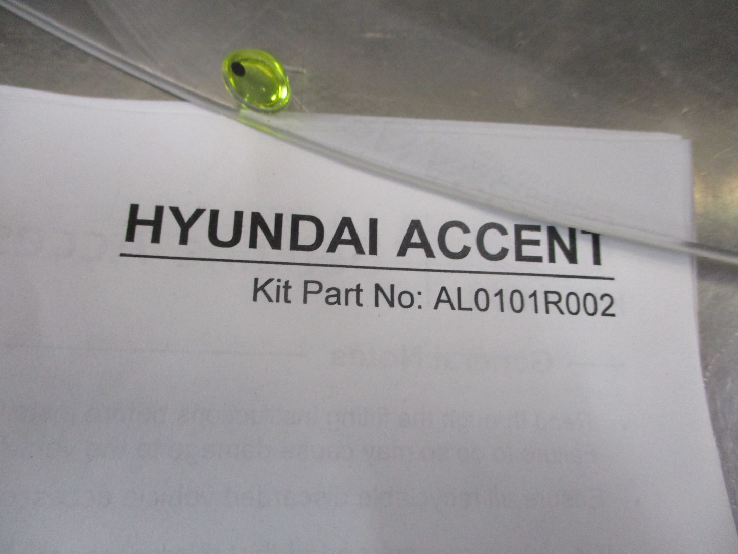 Hyundai Accent Genuine Headlight Protector Pair (With Fitting Kit) New Part