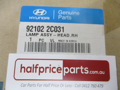 Hyundai Tiburon GK Genuine Right Hand Head Light (Drivers) New Part