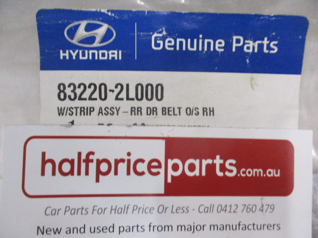 Hyundai I30 FD Genuine Right Hand Rear (Drivers) Weather Strip New Part