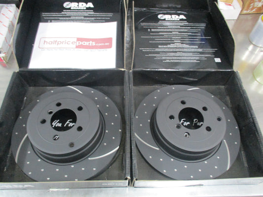 RDA Land Rover/Range Rover Rear Pair Slotted/Dimpled Rotors (Sold As Pair Only) New Part