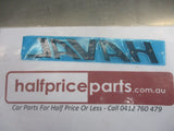 Great Wall Haval H6 Genuine Rear Tail Gate Emblem (Chrome) New Part