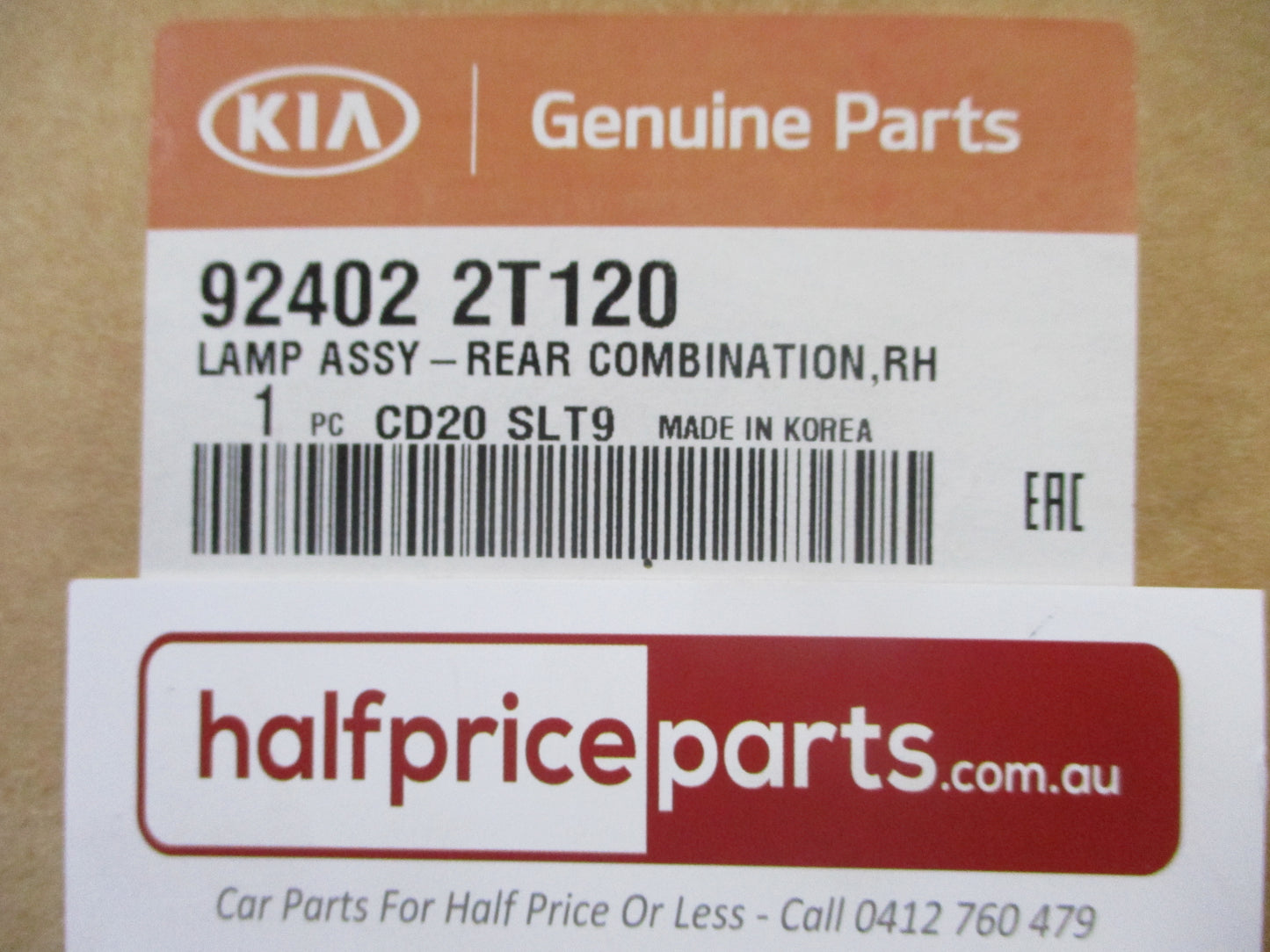 Kia Optima TF Genuine Right Hand Combination Tail Light New Part