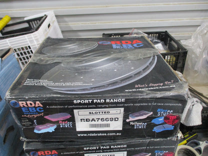 RDA Mazda Tribute / Ford Escape Rear Slotted & Dimpled Brake Rotors New Part