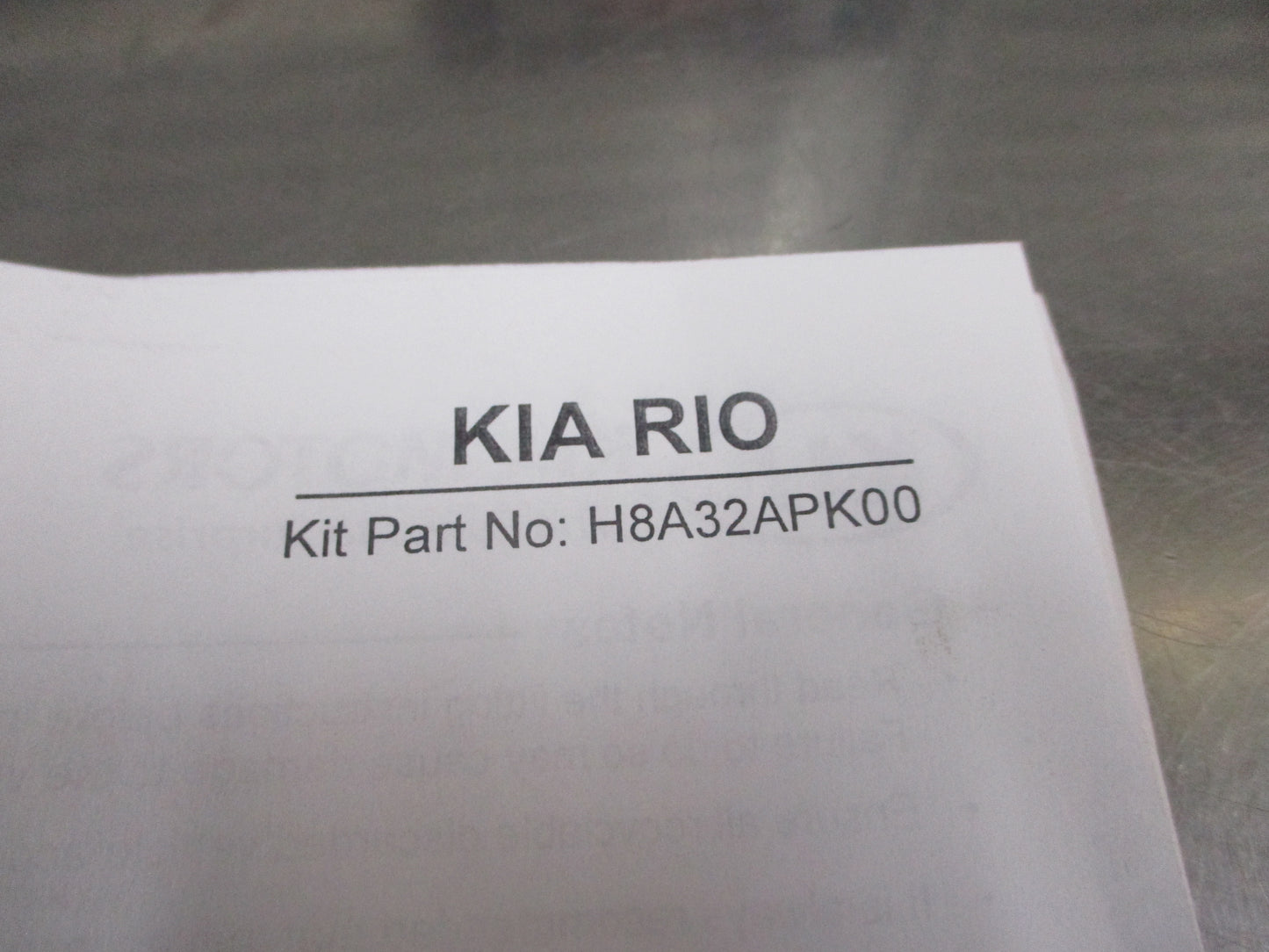 Kia Rio Genuine Clear Bonnet Protector With Fitting Kit New Part