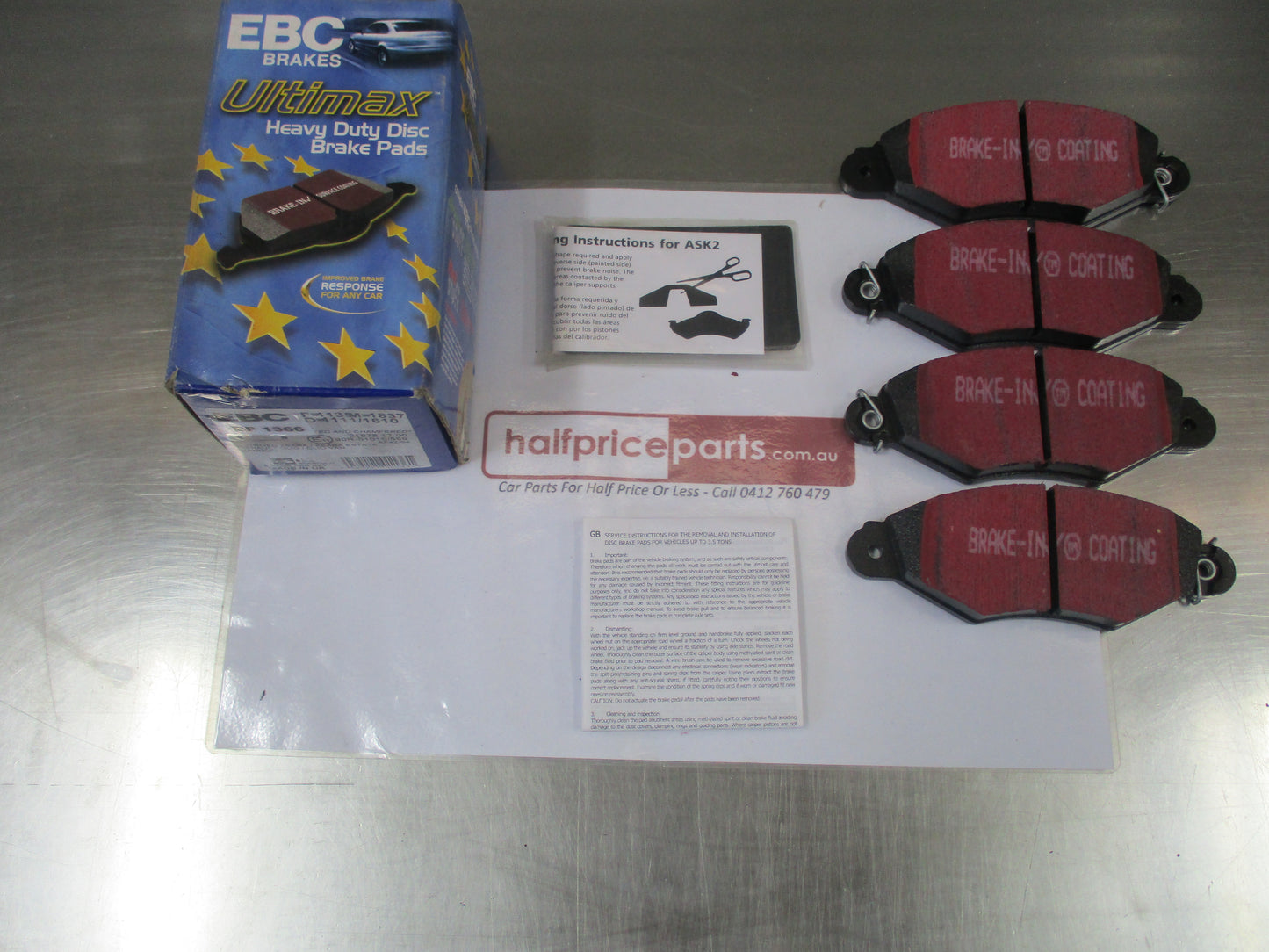 EBC Ultimax Peugeot 206 & 306 Front Brake Pad Set New Part