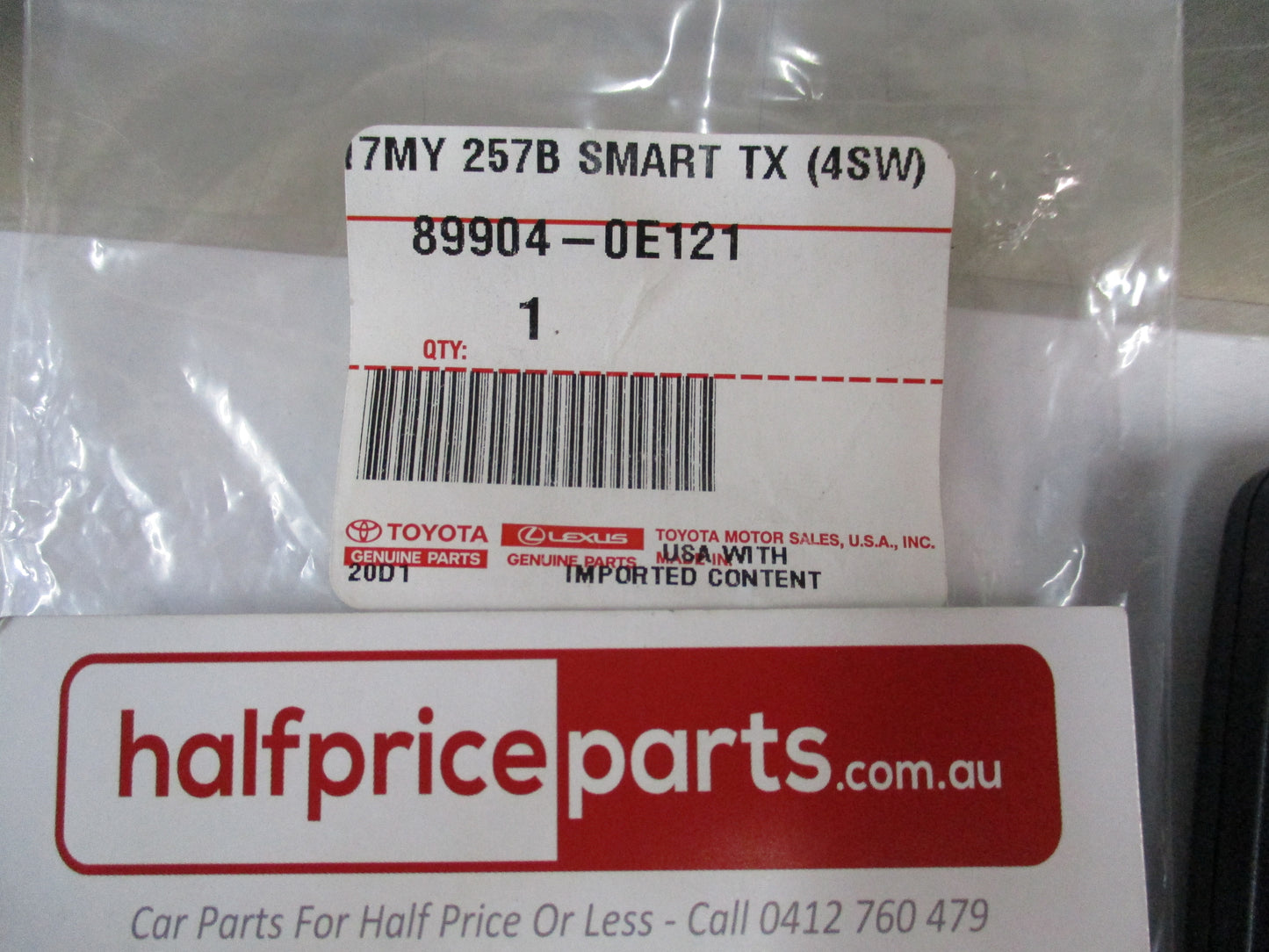 Toyota Kluger Genuine Smart Key Remote 4 Buttons New Part