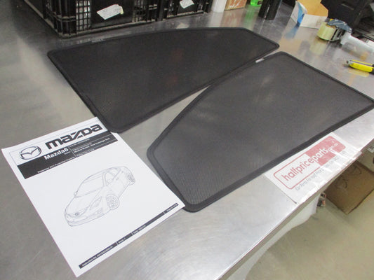 Mazda 6 GH Sedan Genuine Rear Door Shades Pair New Part