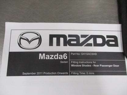 Mazda 6 GH Sedan Genuine Rear Door Shades Pair New Part