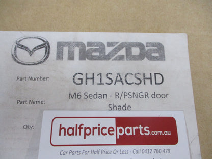Mazda 6 GH Sedan Genuine Rear Door Shades Pair New Part