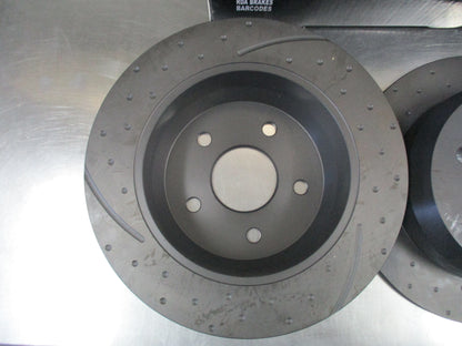 RDA Rear Slotted & Dimples Rotor Pair Suits Jeep Cherokee New Part