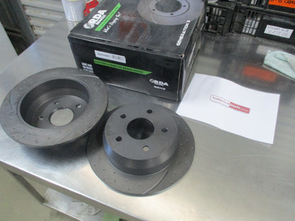 RDA Rear Slotted & Dimples Rotor Pair Suits Jeep Cherokee New Part