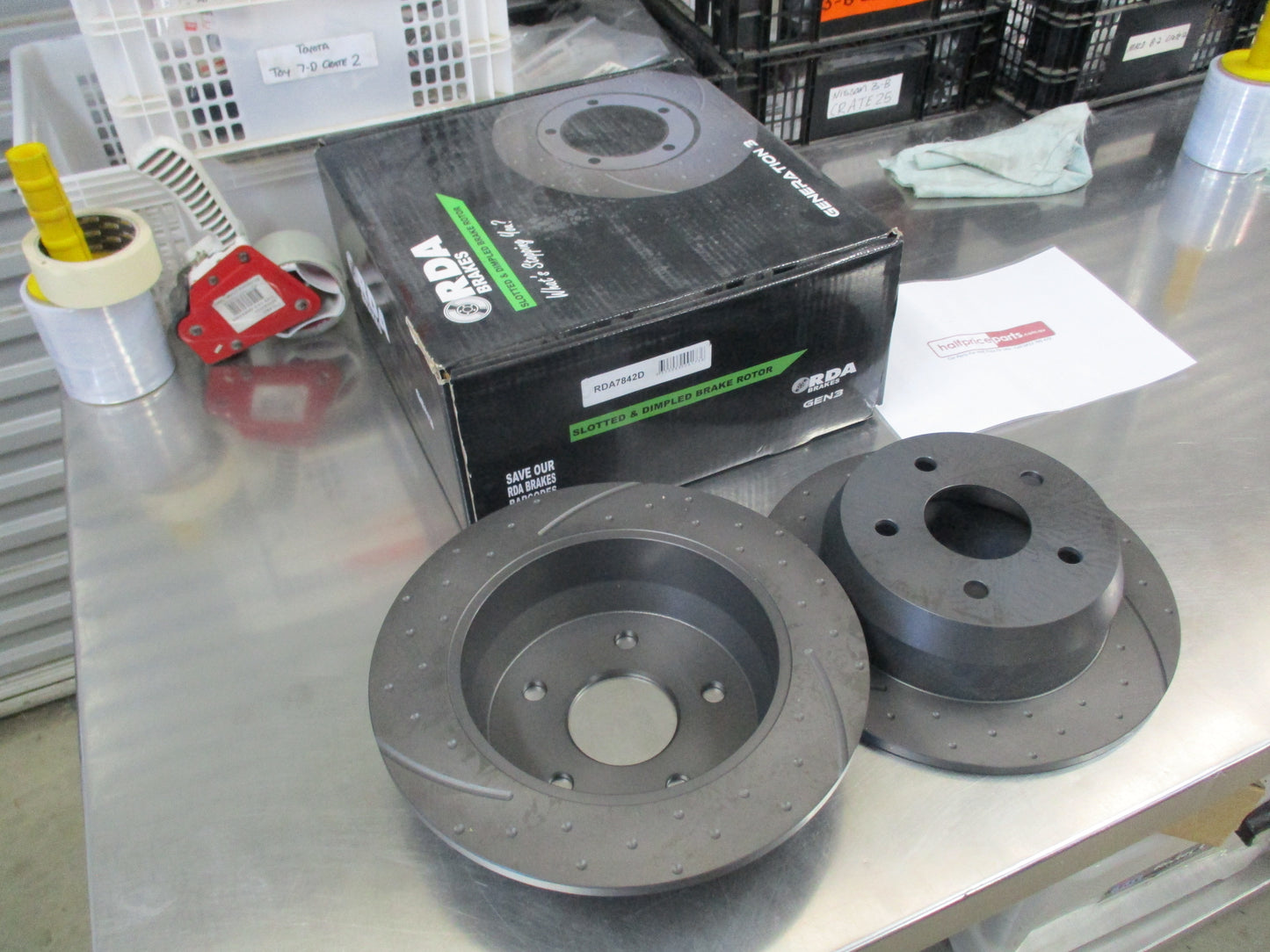 RDA Rear Slotted & Dimples Rotor Pair Suits Jeep Cherokee New Part