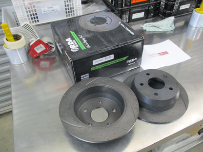 RDA Rear Slotted & Dimples Rotor Pair Suits Jeep Cherokee New Part