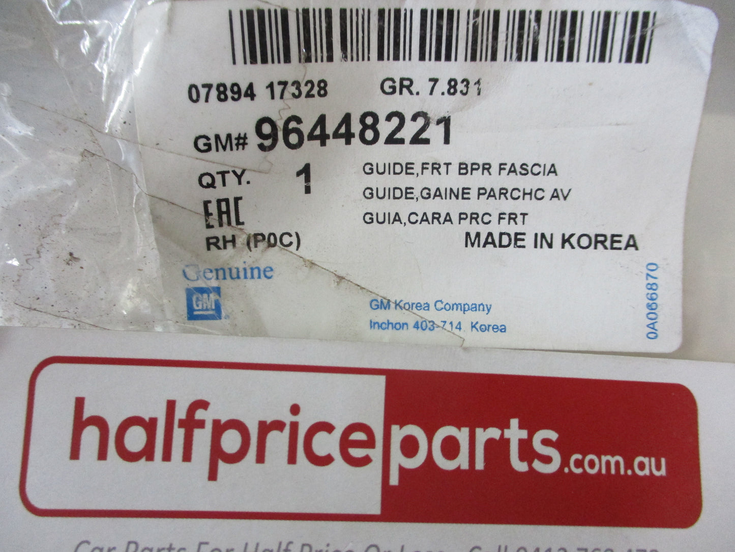 Holden Captiva Genuine Drivers Side Front Bumper Facia New Part