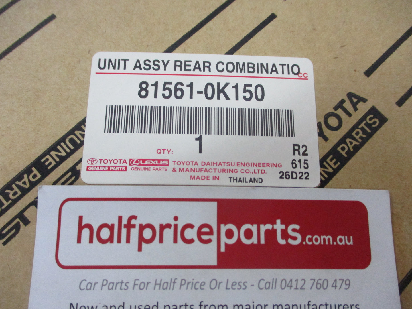 Toyota Hilux Genuine Left Hand Rear Tub Tail Light Assembly New Part