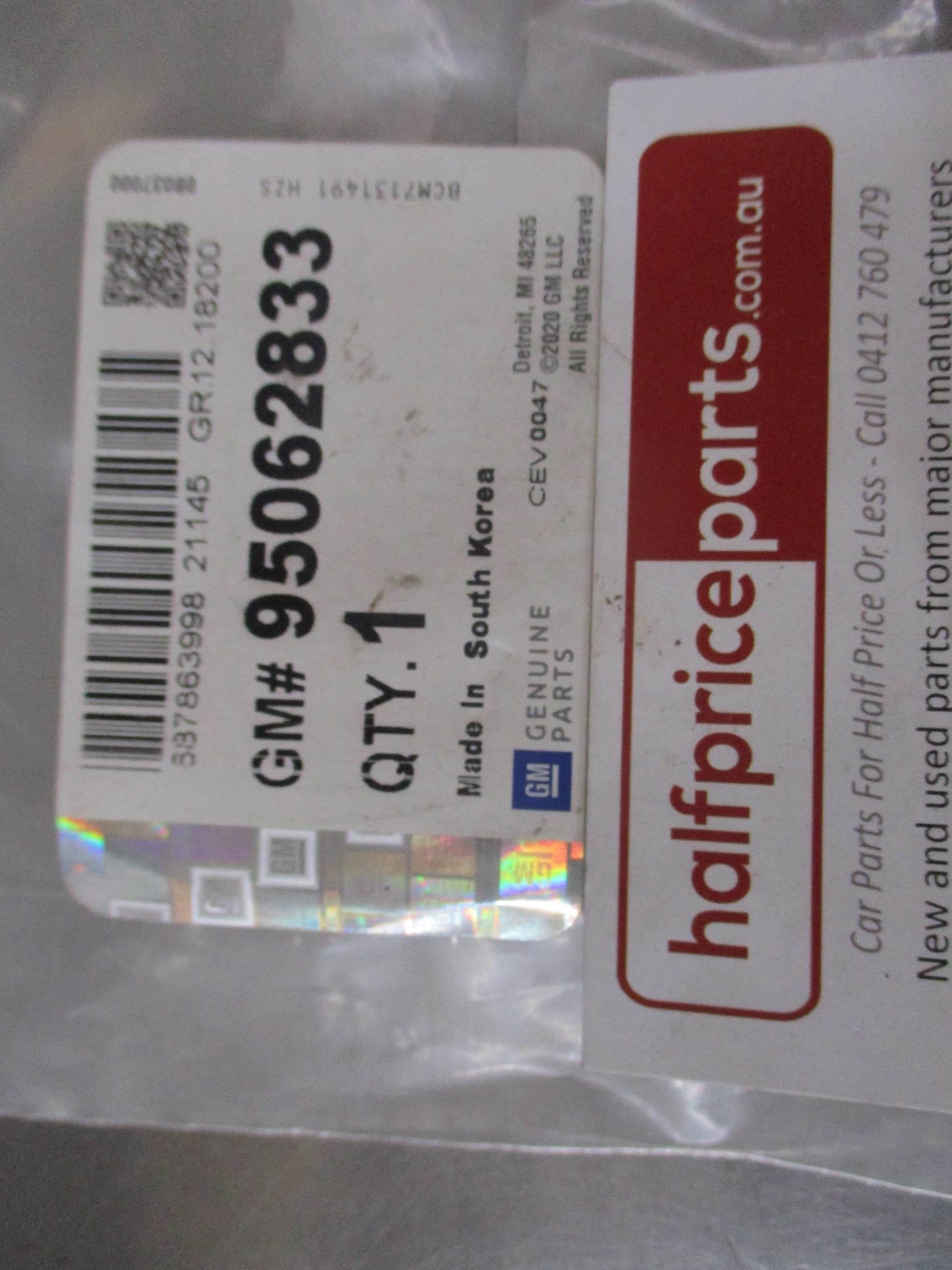 Holden Cruze Genuine Boot Lib Badge/Emblem New Part