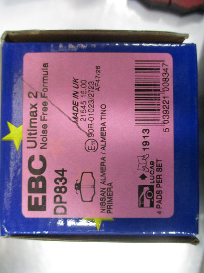 EBC Ultimax 2 Noise Free Formula Rear Brake Pads To Suit Nissan Pulsar N16 New Part