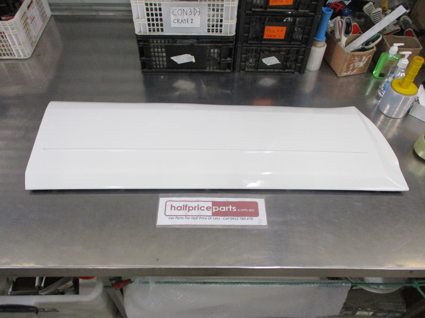 Mitsubishi Pajero Genuine Left Hand Front Door Outer Molding Factory White New Part