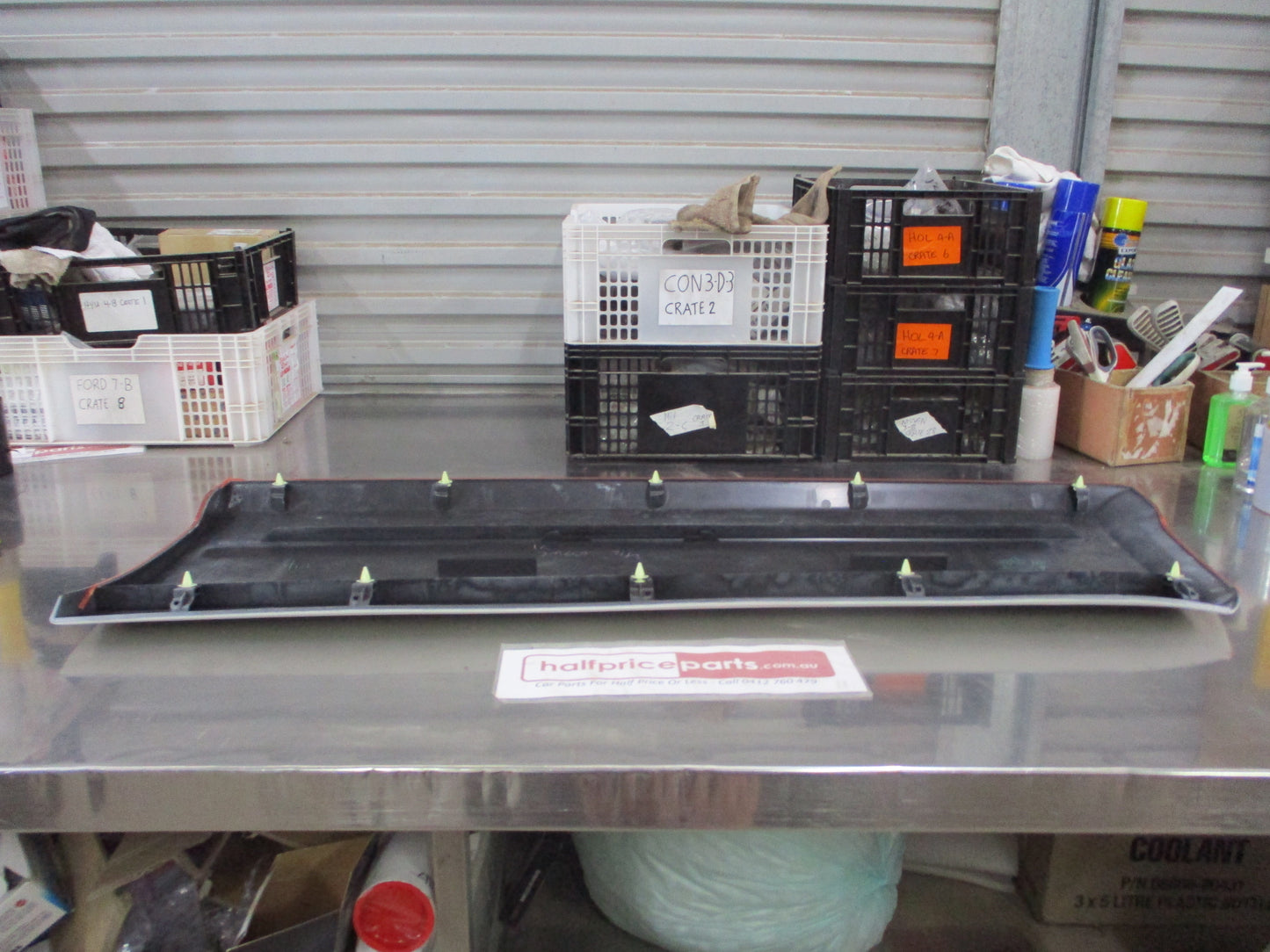 Mitsubishi Pajero Genuine Left Hand Front Door Outer Molding Factory White New Part