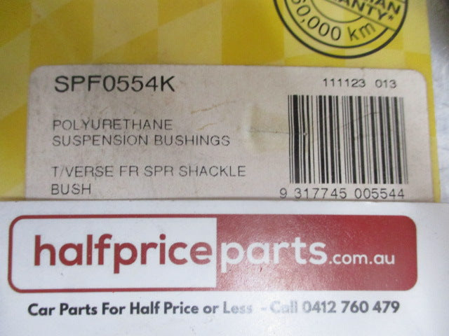 Super Pro T/Verse Front Spring Shackle Bush Kit Universal New Part