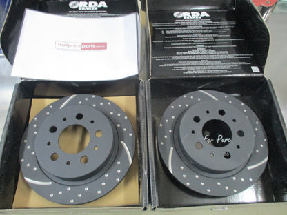 RDA Rear Slotted & Dimpled Disc Brake Pair To Suit Volvo S90 / V90 New Part