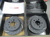 RDA Rear Slotted & Dimpled Disc Brake Pair To Suit Volvo S90 / V90 New Part