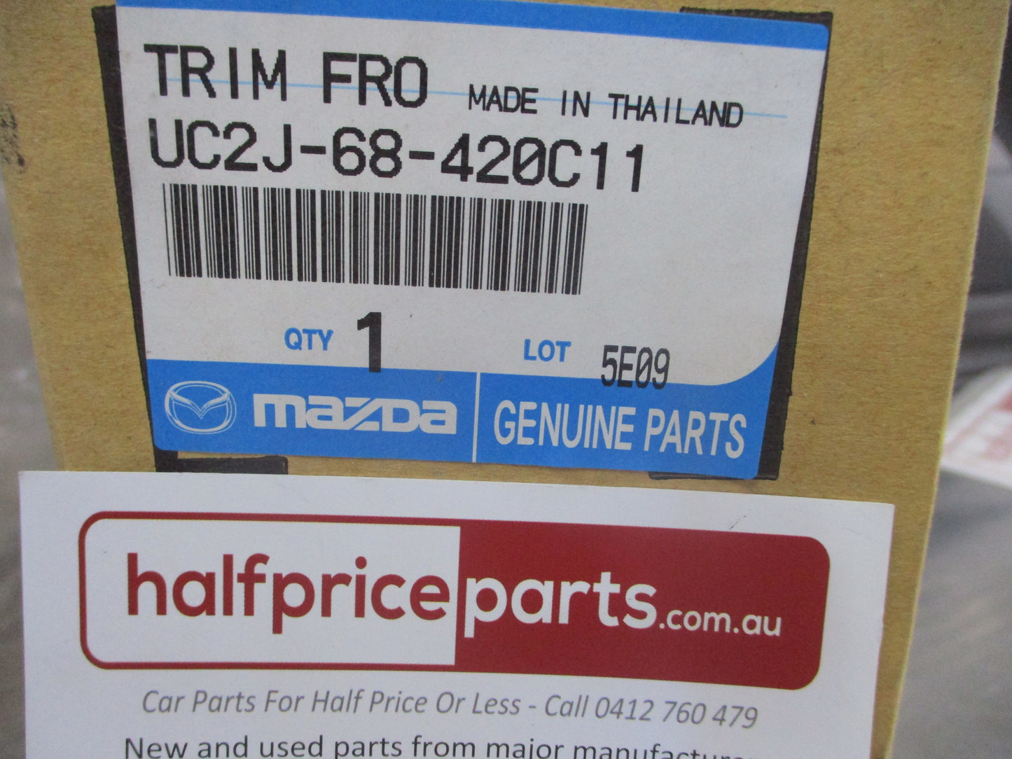 Mazda BT50 UP Dual Cab Genuine Drivers Front Door Trim New Part.