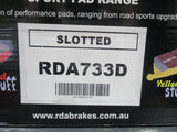 RDA Slotted & Dimpled Front Rotor Pair To Suit Holden Apollo / Toyota Camry New Part