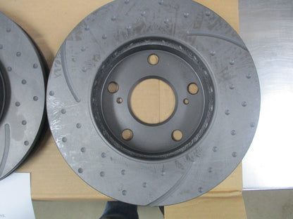 RDA Slotted & Dimpled Front Rotor Pair To Suit Holden Apollo / Toyota Camry New Part