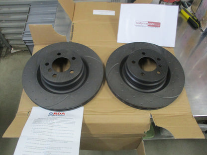 RDA Slotted & Dimpled 360mm Front Rotor Pair To Suit Range Rover New Part