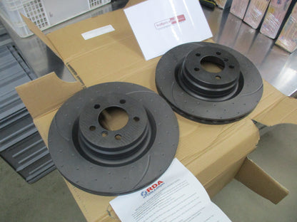 RDA Slotted & Dimpled 360mm Front Rotor Pair To Suit Range Rover New Part