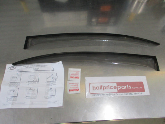 Kia Rio Genuine Rear Only Slimline Weathershields New Part